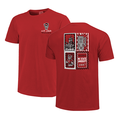NC State Wolfpack Red Comfort Colors Campus Squares T-Shirt