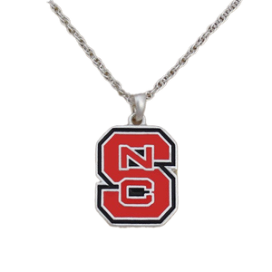 NC State Wolfpack FTH Red Block S Necklace