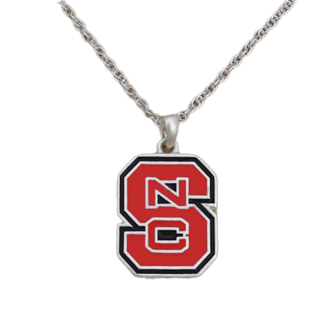 NC State Wolfpack FTH Red Block S Necklace