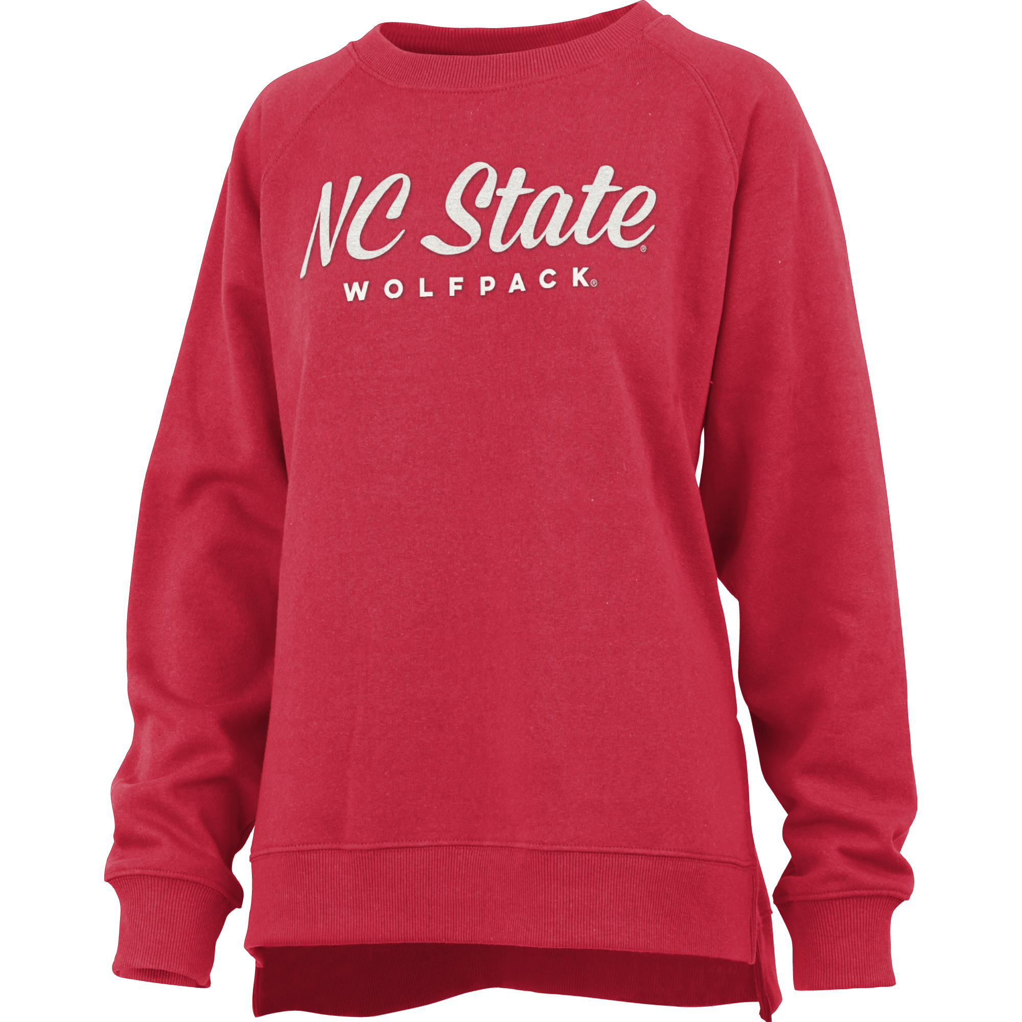 NC State Wolfpack Women's Red Abrianna Amore Terry Fleece Crewneck