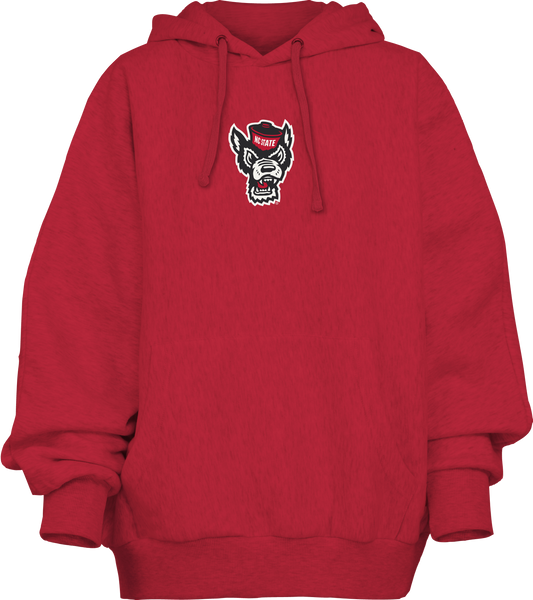 NC State Wolfpack Red Belvedere Oversized Hooded Sweatshirt