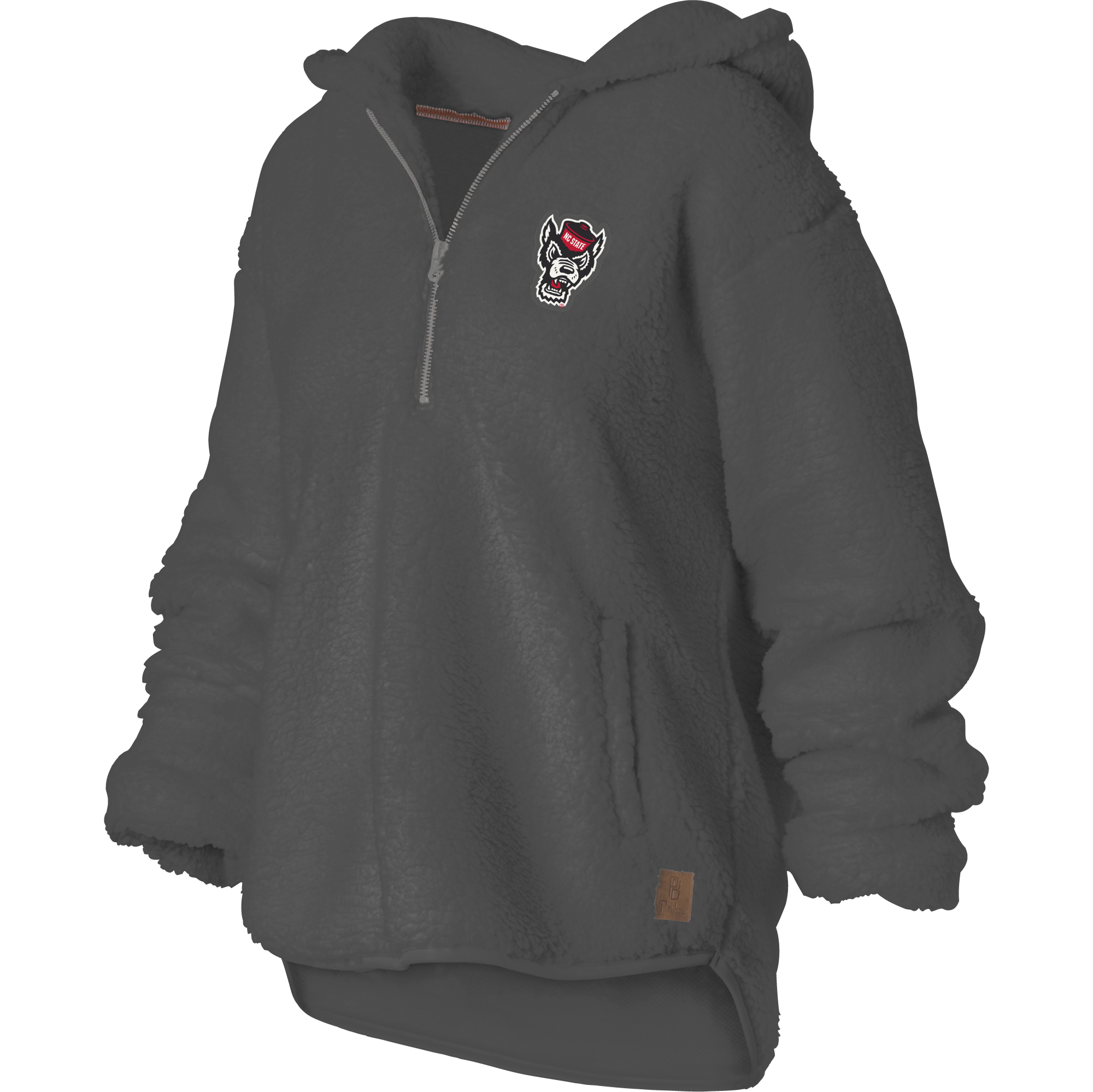 NC State Wolfpack Women's Charcoal Sherpa 1/4 Zip Hood