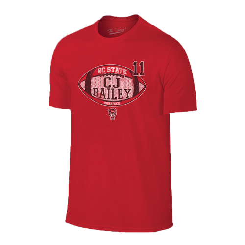 NC State Wolfpack Youth Red #11 CJ Bailey Football T-Shirt