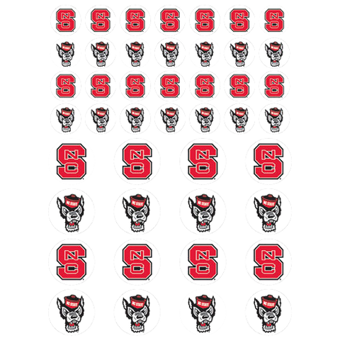 NC State Wolfpack Stickers Sheet