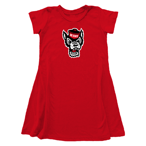 NC State Wolfpack Red Youth Girl's Angie T-Shirt Dress