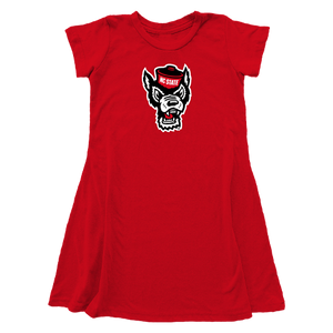 NC State Wolfpack Red Youth Girl's Angie T-Shirt Dress