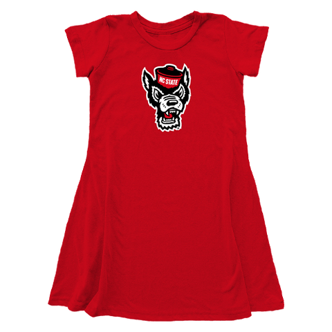 NC State Wolfpack Red Youth Girl's Angie T-Shirt Dress