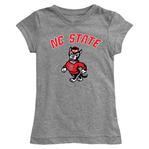 NC State Wolfpack Heather Grey Toddler Girl's Lexie T-Shirt