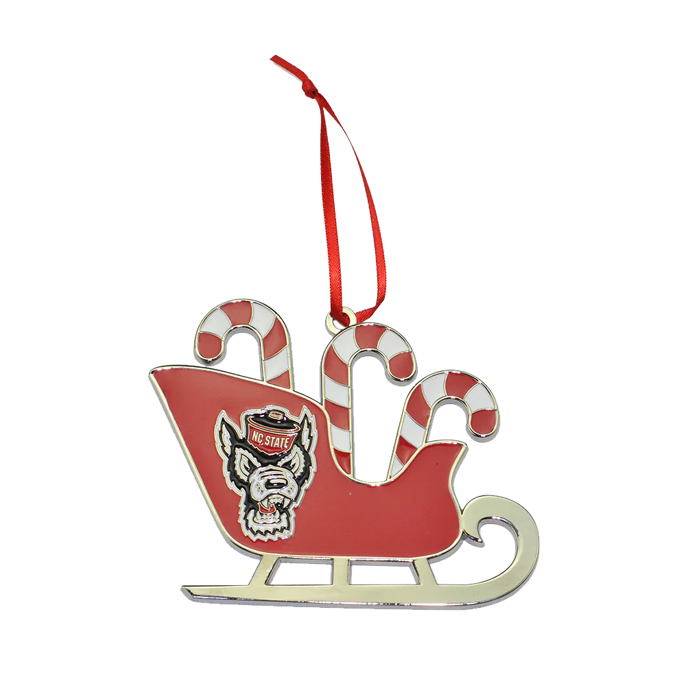 NC State Wolfpack Sleigh Metal Ornament