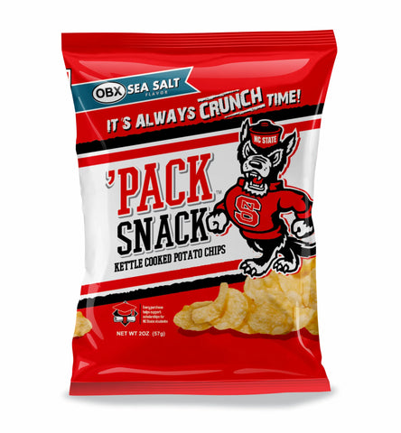 NC State Wolfpack "Pack Snack" OBX Kettle Cooked Chips