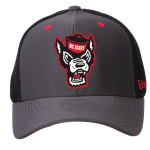 NC State Wolfpack New Era Neo 39Thirty Dark Graphite and Black Hat