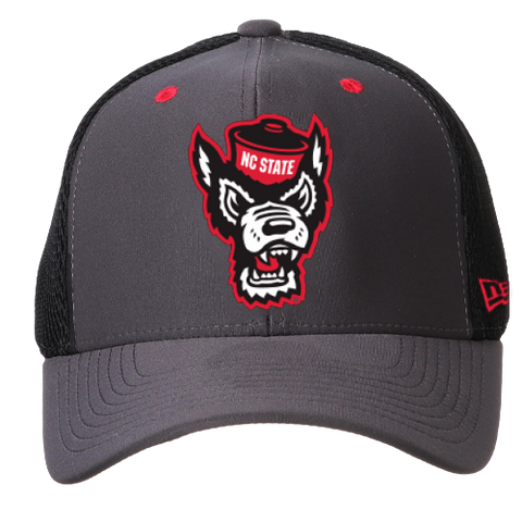 NC State Wolfpack New Era Neo 39Thirty Dark Graphite and Black Hat