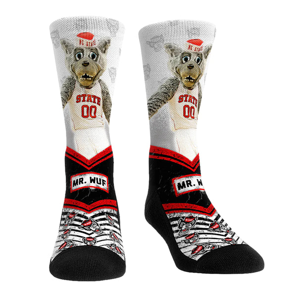 NC State Wolfpack Mr Wuf Walkout Crew Socks