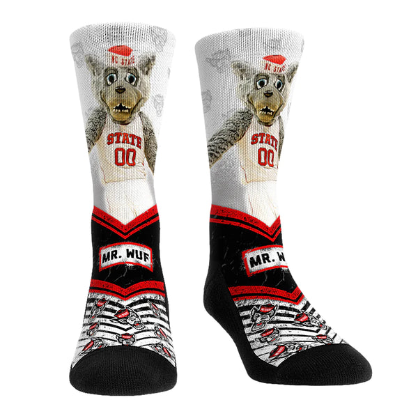 NC State Wolfpack Youth Mr Wuf Walkout Crew Socks