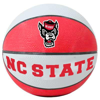 NC State Wolfpack Red and White Wolfhead Mini Basketball