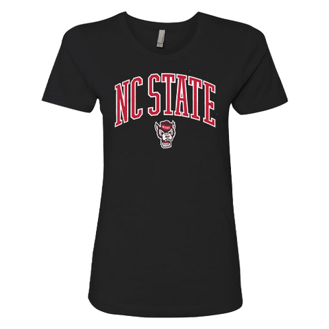 NC State Wolfpack Women's Black New Zealand Crew Jersey T-Shirt