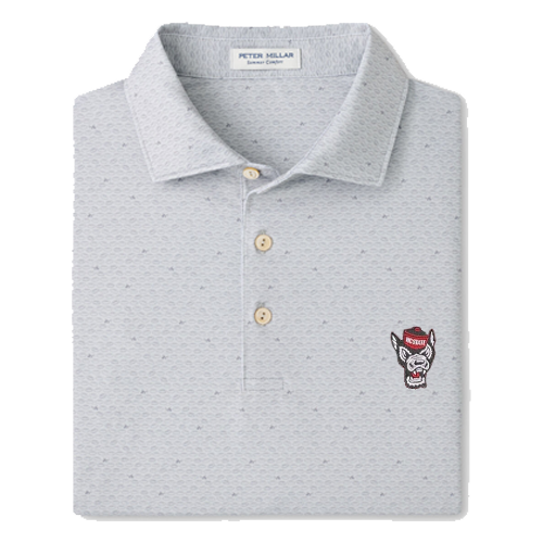 NC State Wolfpack Peter Millar On The Ball Wolfhead Performance Polo