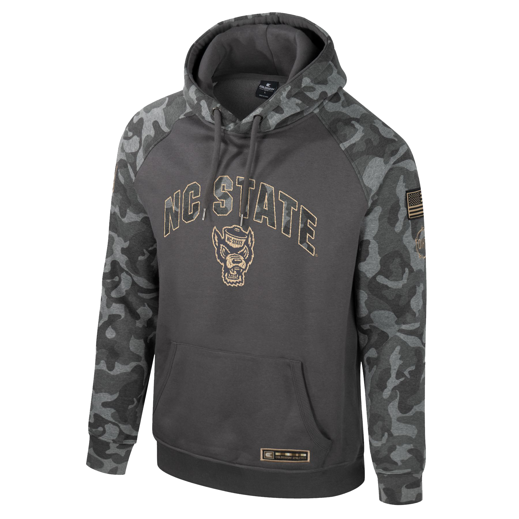 NC State Wolfpack Operation Hat Trick Pavement/Heather Camo Hooded Sweatshirt