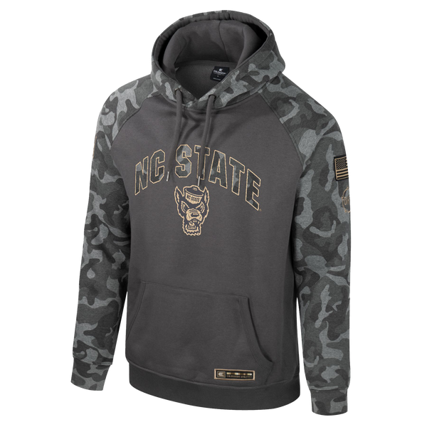 NC State Wolfpack Operation Hat Trick Pavement/Heather Camo Hooded Sweatshirt