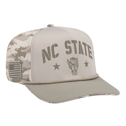 NC State Wolfpack White Camo OHT Wolfhead Battalion Adjustable Hat