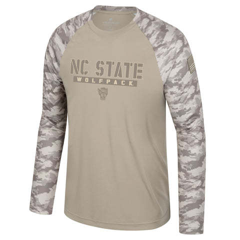 NC State Wolfpack Operation Hat Trick Dune/Mojave Camo Long Sleeve T-shirt