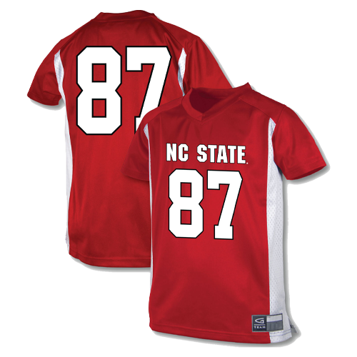 NC State Wolfpack Red & White Toddler #87 Football Jersey