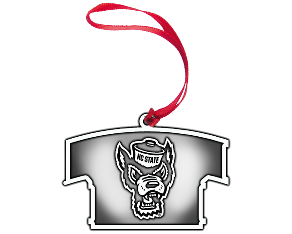 NC State Wolfpack Pewter Red Mom Glitter Fill Ornament