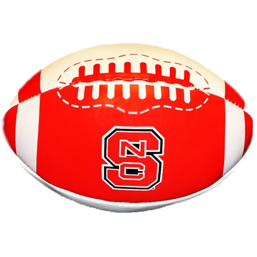 NC State Wolfpack 4" Mini Star Red and White Poly Football