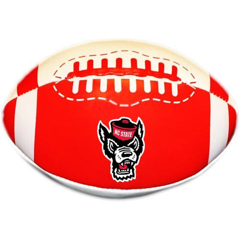 NC State Wolfpack Red and White 4" Wolfhead Poly Football
