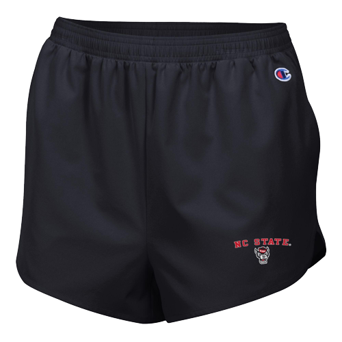 NC State Wolfpack Women's Black Woven Wolfhead Shorts