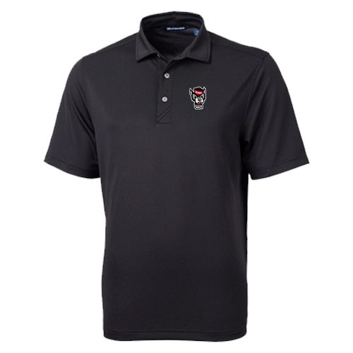 NC State Wolfpack Virtue Eco Pique Black Wolfhead Polo - Tall