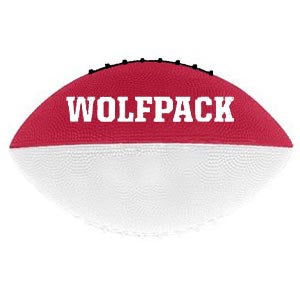 NC State Wolfpack Red and White Wolfhead Junior Football