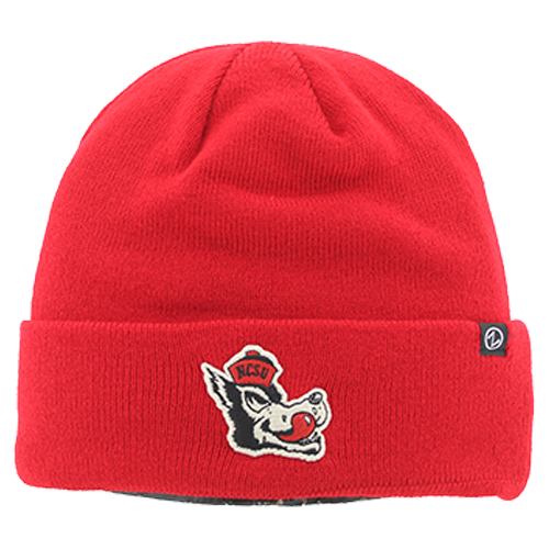 NC State Wolfpack Red Vault Slobbering Wolf Cuff Beanie