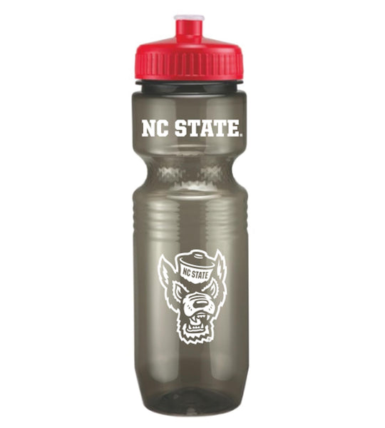 NC State Wolfpack 26 oz Wolfhead Translucent Pull Top Plastic Water Bottle