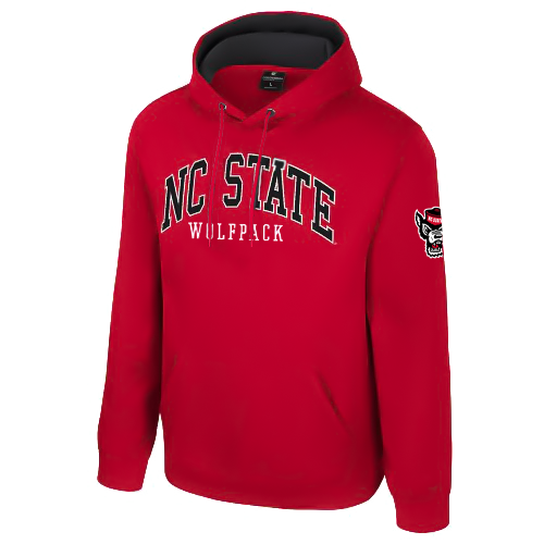 NC State Wolfpack Red Embroidered Hooded Sweatshirt
