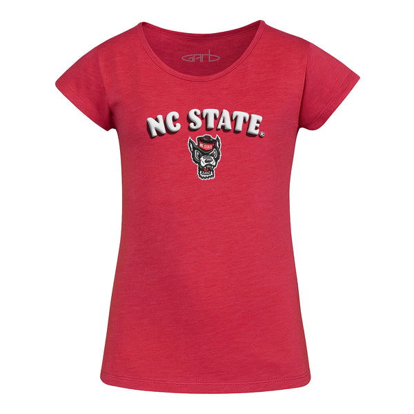 NC State Wolfpack Toddler Red Wolfhead Scoop Neck T-Shirt