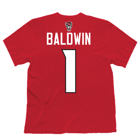 NC State Wolfpack Red River Baldwin #1 T-Shirt