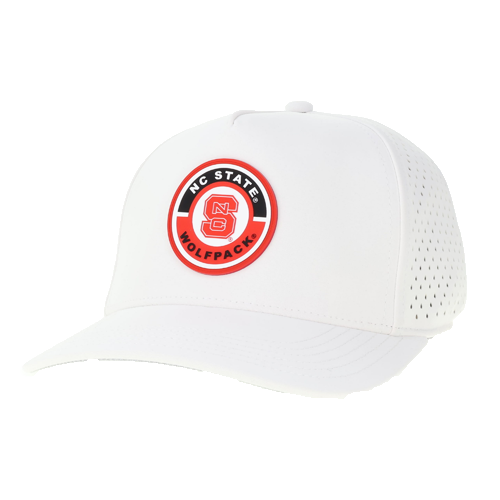 NC State Wolfpack White Youth 3D Silicone Patch hat