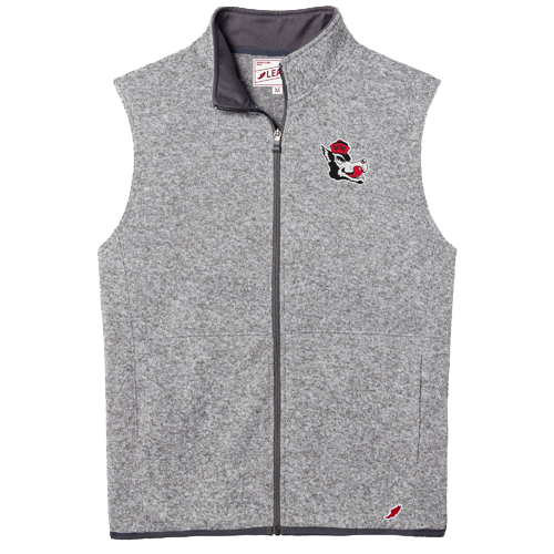 NC State Wolfpack Heather Grey Vault Slobbering Wolf Saranac Full Zip Vest