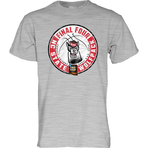 NC State Wolfpack 2024 Men's Basketball Final Four Sports Grey T-Shirt