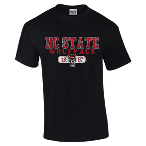 NC State Wolfpack Black 1887 Wolfhead T-Shirt