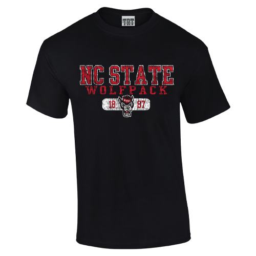 NC State Wolfpack Black 1887 Wolfhead T-Shirt