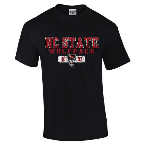 NC State Wolfpack Black 1887 Wolfhead T-Shirt