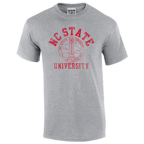 NC State Wolfpack Oxford Grey Hallmark Seal T-Shirt