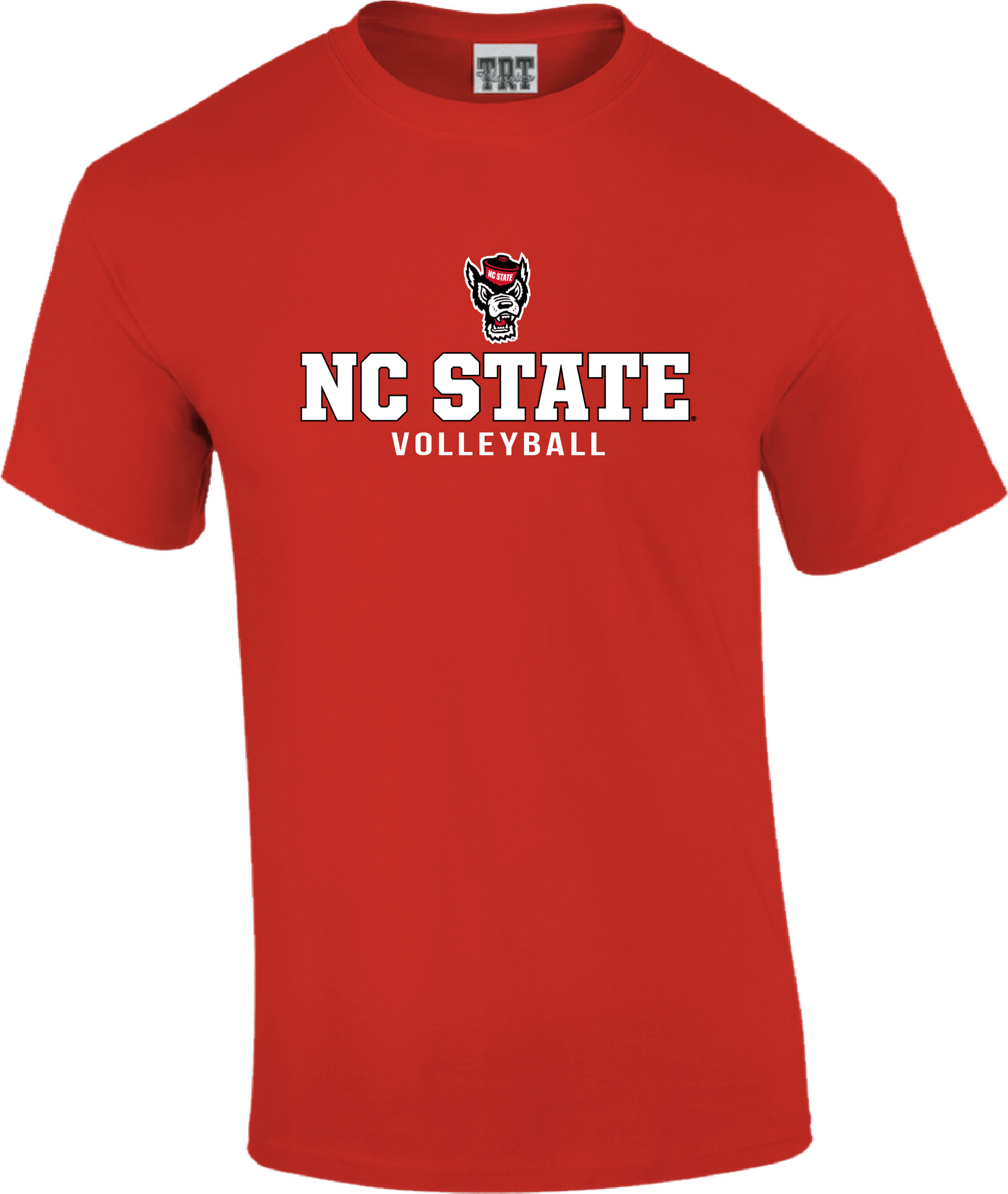 NC State Wolfpack Red Wolfhead Volleyball T-Shirt