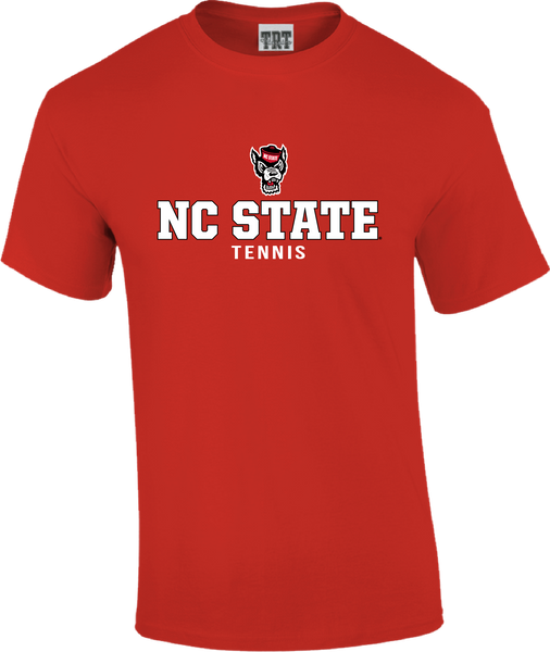 NC State Wolfpack Red Wolfhead Tennis T-Shirt