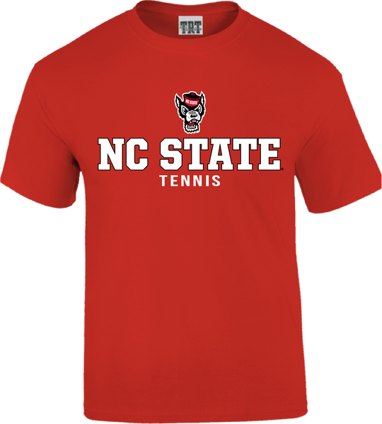 NC State Wolfpack Youth Red Wolfhead Tennis T-Shirt