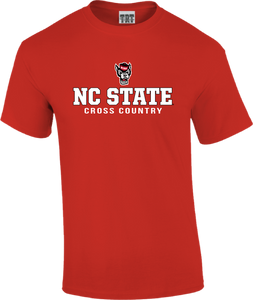 NC State Wolfpack Red Wolfhead Cross Country T-Shirt