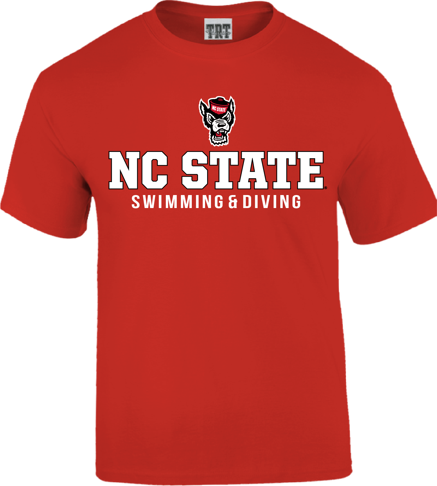 NC State Wolfpack Youth Red Wolfhead Swimming & Diving T-Shirt