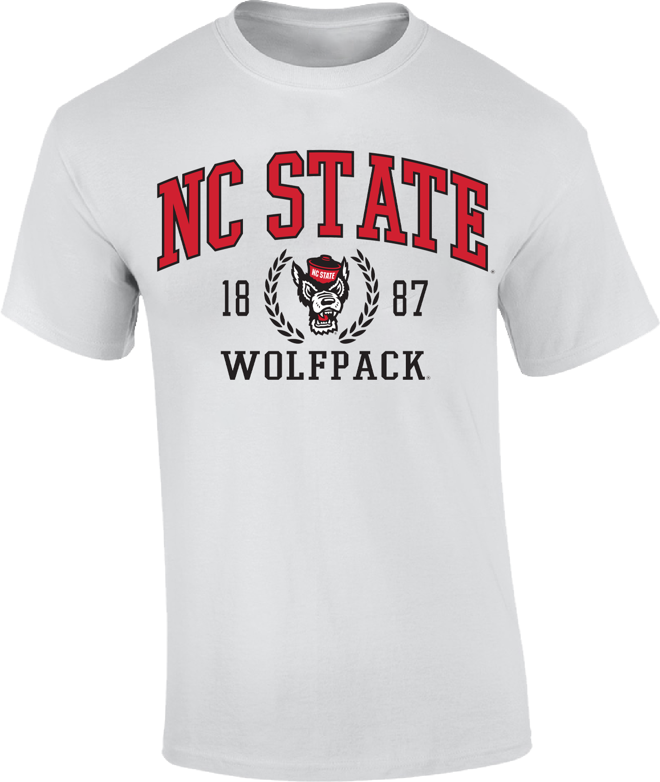 NC State Wolfpack White 1887 Wolfhead T-Shirt